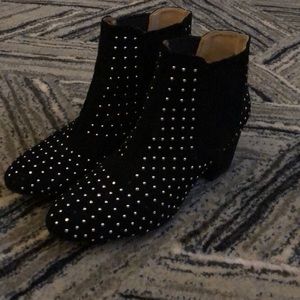 Black studded booties
